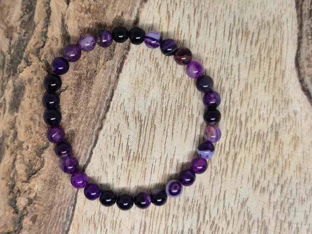 Agate violette bande